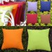 Simple Pillow Case Cotton linen Cushion Cover Plain Color Square Home Throw Sofa   112404378554